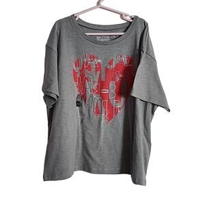 Under Armour Gray Loose Fit Heat Gear Top, Girls XL, NWT